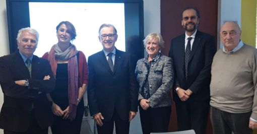 I relatori rotariani con la professoressa Pianta