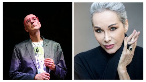 Nel collage fotografico, Massimo Cotto e Ottavia Fusco Squitieri Nel collage fotografico, Massimo Cotto e Ottavia Fusco Squitieri