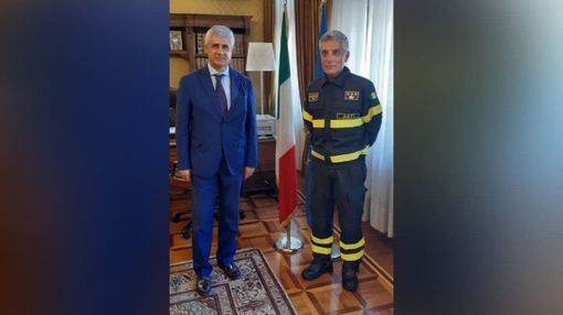 Ricevuto in Prefettura il nuovo comandante dei Vigili del Fuoco