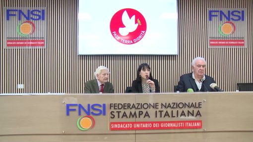 Un fotogramma della conferenza stampa di presentazione della lista