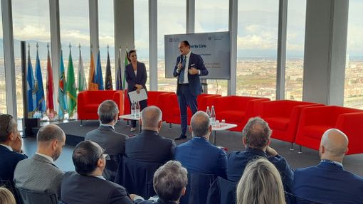 Il presidente Cirio all'incontro Il presidente Cirio all'incontro