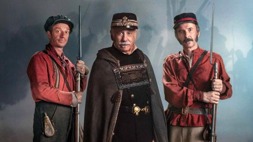 Salvo Ficarra, Toni Servillo e Valentino Picone in una immagine promozionale del nuovo film di Roberto Andò