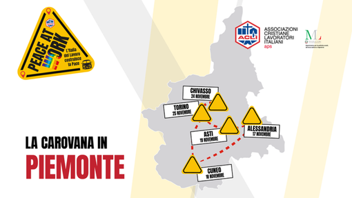 Peace at Work: la carovana delle Acli per il lavoro e la pace arriva ad Asti