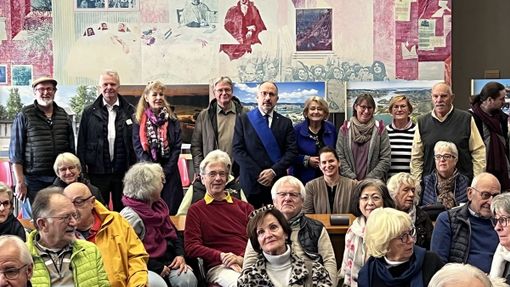 il presidente Maurizio Rasero con il gruppo proveniente dalla Germania