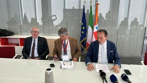 Il presidente Amalberto con il presidente Cirio Il presidente Amalberto con il presidente Cirio