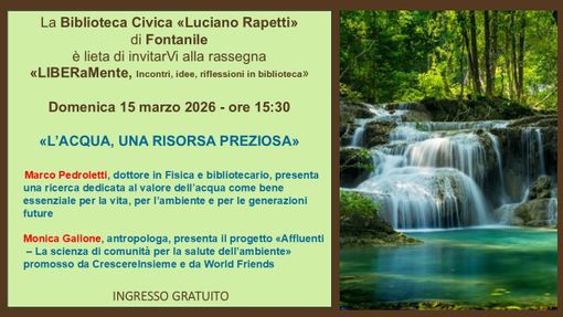 Fontanile riflette sul valore dell'oro blu alla biblioteca Rapetti