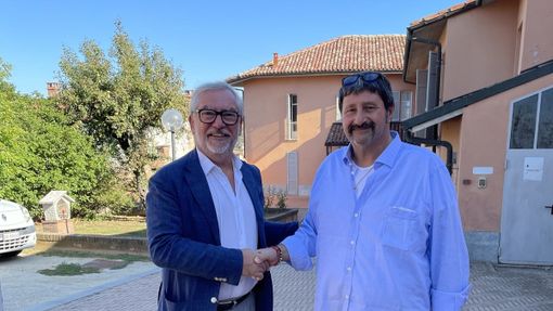 Il direttore generale Asl Boraso con il sindaco di Calliano Belluardo