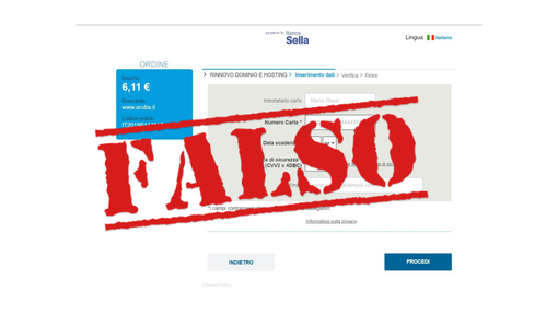 Il sito civetta utilizzato dai truffatori per cercare di carpire i dati bancari dei destinatari della mail Il sito civetta utilizzato dai truffatori per cercare di carpire i dati bancari dei destinatari della mail
