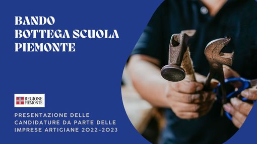 Aperte le iscrizioni al bando regionale &quot;Bottega Scuola&quot;