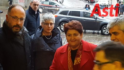 Teresa Bellanova durante una precedente visita ad Asti