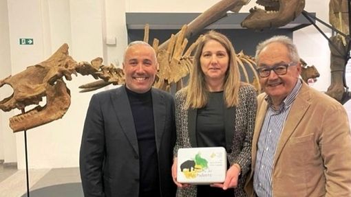 I sindaci Macchia e Colombo con il vicepresidente Carosso al Museo torinese I sindaci Macchia e Colombo con il vicepresidente Carosso al Museo torinese