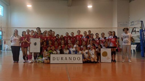 Le ragazze delle squadre in campo