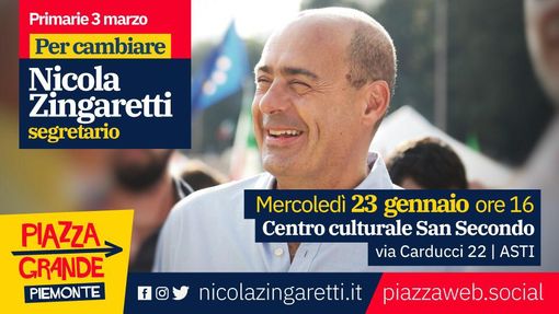 La 'Piazza Grande' di Nicola Zingaretti dà appuntamento al Centro Culturale San Secondo La 'Piazza Grande' di Nicola Zingaretti dà appuntamento al Centro Culturale San Secondo