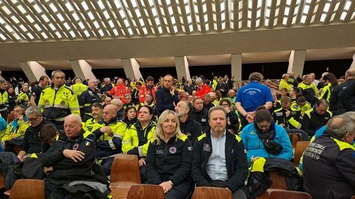 La Protezione Civile Piemonte all'udienza di fine Giubileo con il Papa