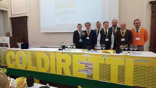 Da sx Diego Furia, Riccardo Cotarella, Marco Reggio, Vincenzo Gerbi, Maurizio Rasero, Filippo Mobrici e Marcello Coppo