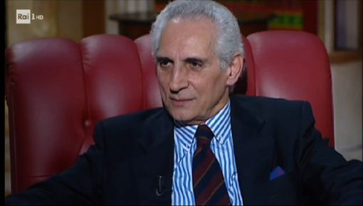 Dino Piana durante un'intervista di Piero Angela su RaiUno