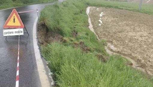 Uno dei territori astigiani colpiti dal maltempo ad aprile 2025