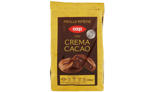 Coop ha richiamato alcuni lotti di proprie frolle ripiene con crema al cacao