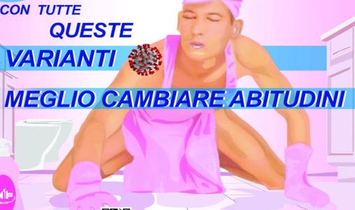 Lo slogan di una nota impresa di pulizie attaccato da Asti Pride: "Basta vecchi stereotipi"