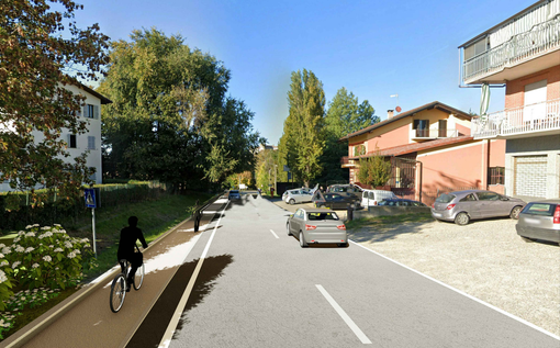 Render di progetto pista ciclopedonale Costigliole d'Asti