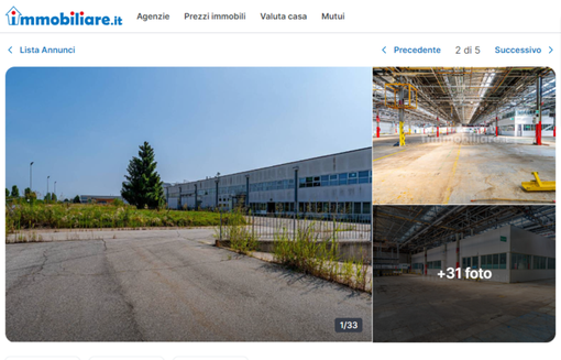 Embraco, l'ex stabilimento adesso finisce in vendita. Addirittura sul portale online di Immobiliare.it Embraco, l'ex stabilimento adesso finisce in vendita. Addirittura sul portale online di Immobiliare.it