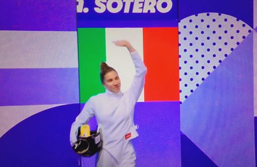 Alice Sotero a Parigi 2024 (fotogramma Discovery Plus)