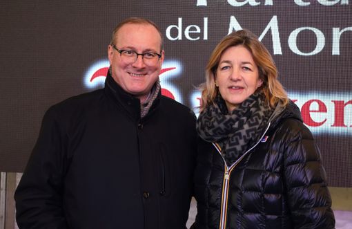 Il sindaco Paolo Luzi con la nuova rettrice Maria Grazia Cerruti (Merphefoto)