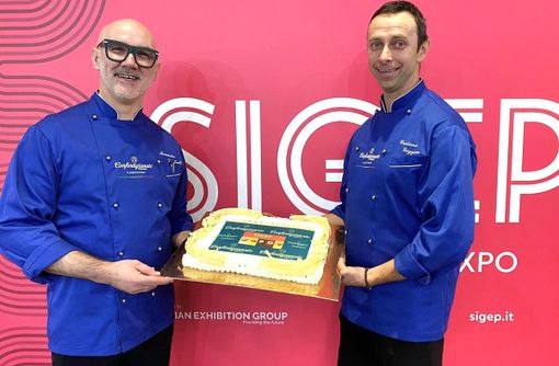 Del Trotti e il presidente Gaggion al Sigep di Milano Del Trotti e il presidente Gaggion al Sigep di Milano