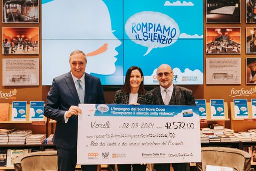 "Rompiamo il silenzio sulla violenza": Nova Coop dona più di 42mila euro per la rete antiviolenza del Piemonte "Rompiamo il silenzio sulla violenza": Nova Coop dona più di 42mila euro per la rete antiviolenza del Piemonte