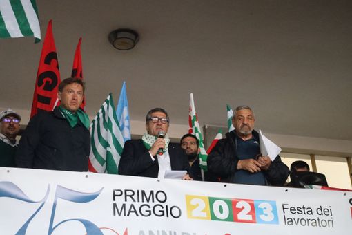 Un'immagine riferita alla manifestazione del primo maggio 2023 Un'immagine riferita alla manifestazione del primo maggio 2023