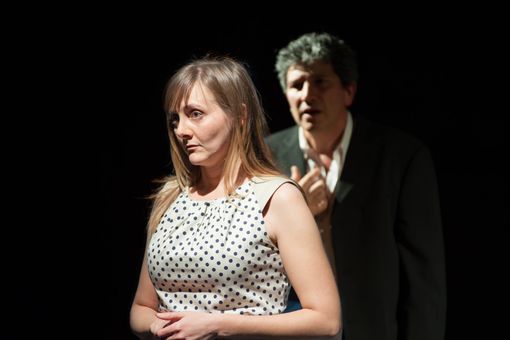 Un momento dello spettacolo con Tommaso Massimo Rotella e Patrizia Camatel