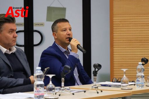 Il sindaco di San Damiano d'Asti Davide Migliaso durante la presentaxione ufficiale delle Fiere Nazionali del tartufo bianco astigiane  (Ph: MerfePhoto)
