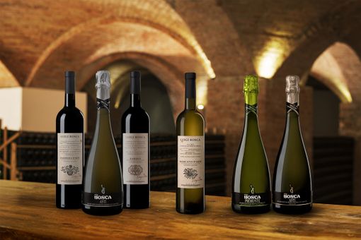 Bottiglie di vino e spumante Bosca
