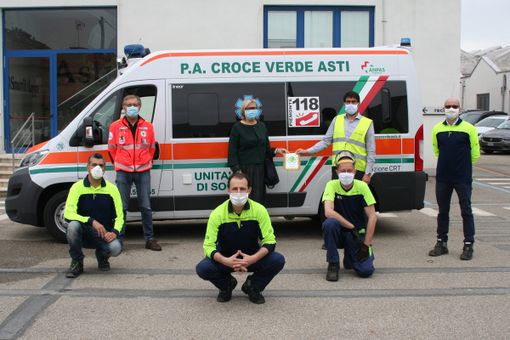 La Smurtfit Kappa di Asti ha donato 9mila euro alla Croce Verde cittadina