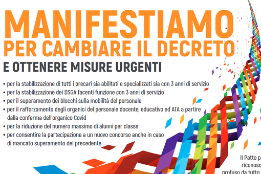 "Manifestiamo per cambiare il decreto e ottenere misure urgenti". i sindacati della scuola scendono in campo