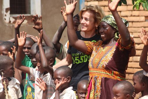 Alessandra durante la sua esperienza ad Haiti con Oxfam