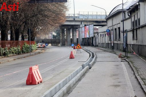 Un tratto della pista ciclabile in corso di realizzazione Un tratto della pista ciclabile in corso di realizzazione