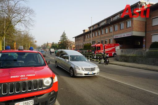 Picchetto d'onore al Comando dei Vigili del Fuoco per Giuseppe Bonello0