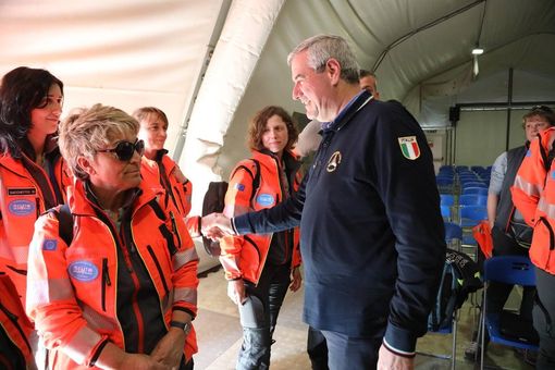 Angelo Borrelli incontra e saluta gli operatori dell'EMT della Regione Piemonte