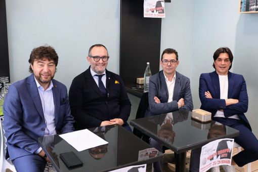 Da sinistra Andrea Visconti, Marcello Coppo, Paolo Contardi, Mario Bovino