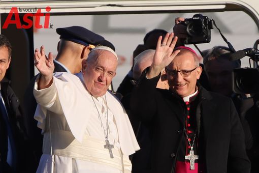 Papa Francesco e ilvescovo di Asti durante la visita del pontefice nel 2022 Papa Francesco e ilvescovo di Asti durante la visita del pontefice nel 2022