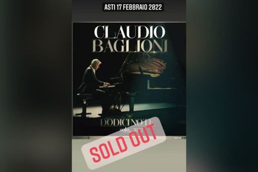 Locandina concerto Cladio Baglioni: biglietti già sold out Locandina concerto Cladio Baglioni: biglietti già sold out