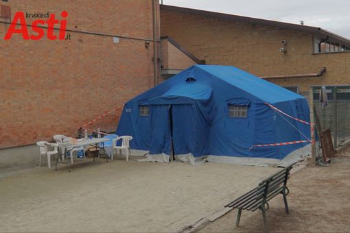 La tenda allestita alla Torretta (MerfePhoto) La tenda allestita alla Torretta (MerfePhoto)