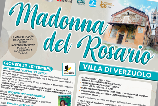 Come da tradizione, torna la Festa della Madonna del Rosario nel borgo antico di Verzuolo domenica 2 ottobre