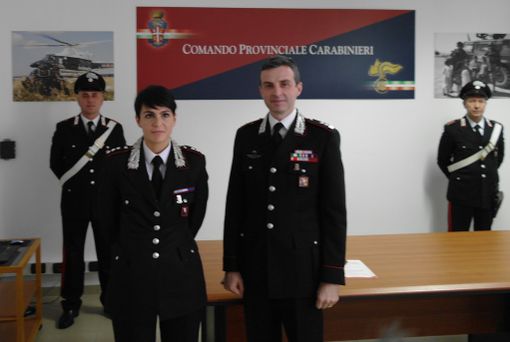 Il capitano Masselli, comandante della Compagnia Carabinieri di Villanova d'Asti, ritratta con il ten. col. Breda, comandante provinciale dell'Arma Il capitano Masselli, comandante della Compagnia Carabinieri di Villanova d'Asti, ritratta con il ten. col. Breda, comandante provinciale dell'Arma