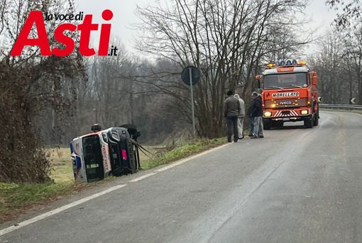 Un'immagine dell'incidente avvenuto sabato mattina Un'immagine dell'incidente avvenuto sabato mattina