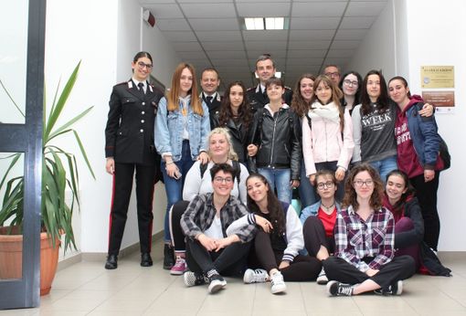 La 3C in caserma con il comandante Breda e i suoi collaboratori