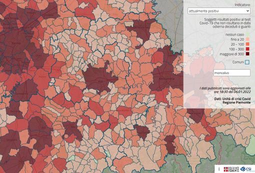 La mappa interattiva dei contagi Covid in Piemonte La mappa interattiva dei contagi Covid in Piemonte
