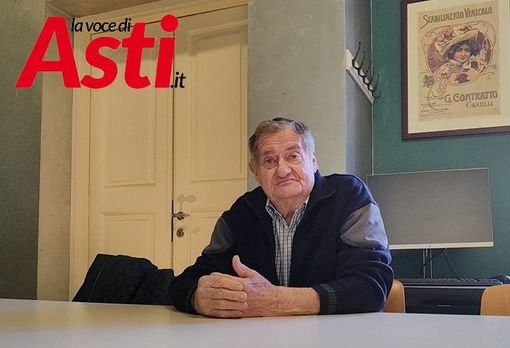 Giancarlo Benedetti, rettore del Comitato Palio di Canelli e presidente della Pro loco, ritratto nel corso dell'incontro Giancarlo Benedetti, rettore del Comitato Palio di Canelli e presidente della Pro loco, ritratto nel corso dell'incontro