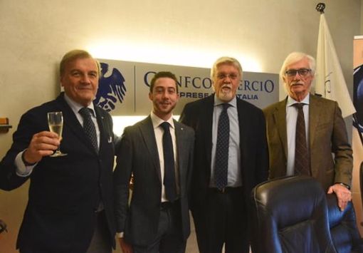 Il presidente Pia con Toscano, il direttore Bruno e il vice presidente Fenoglio